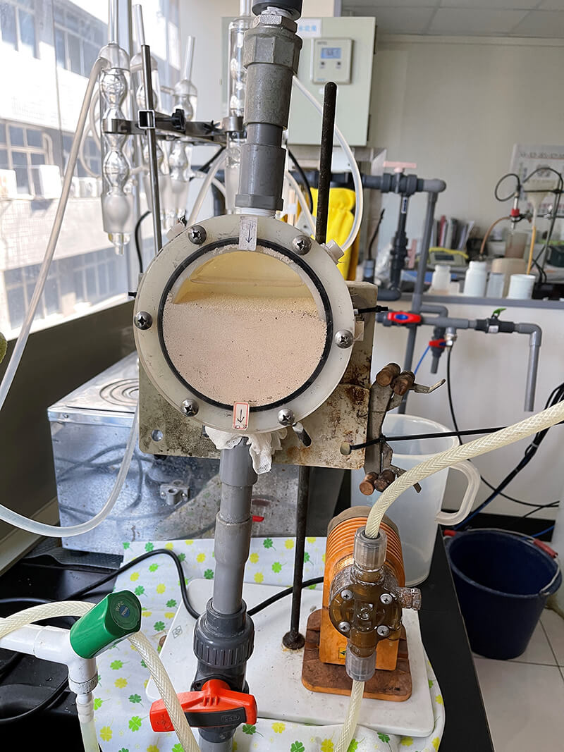 開廣除氟觸媒粒子試驗(yàn)